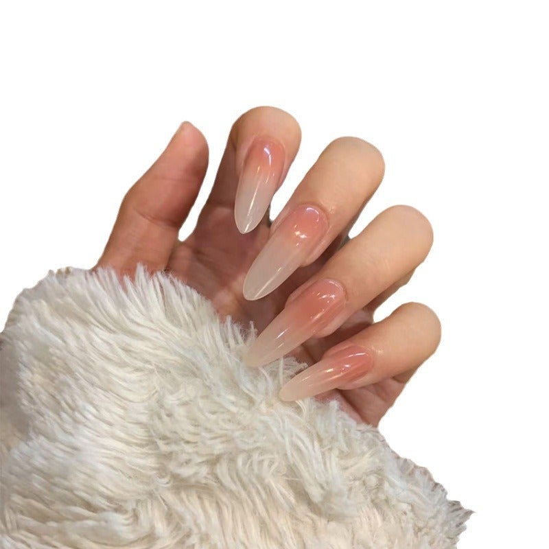 Hand-Worn Nail Piece High-Grade Long Nail Patch Finished Product 10 Pieces Split Size Detachable Fake Nail Piece - Image 4